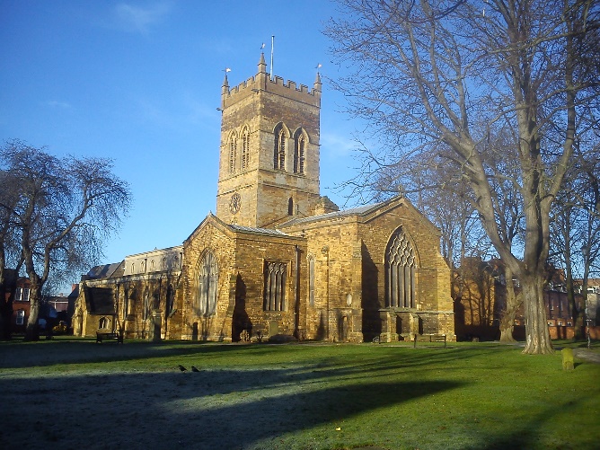 View of South side of St Giles Church